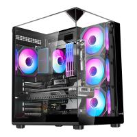 TURBOX Teras Akvaryum Cam Tasarım 4XARGB Fan 500W PSU USB 3.0 ATX Oyuncu Bilgisayar Kasası
